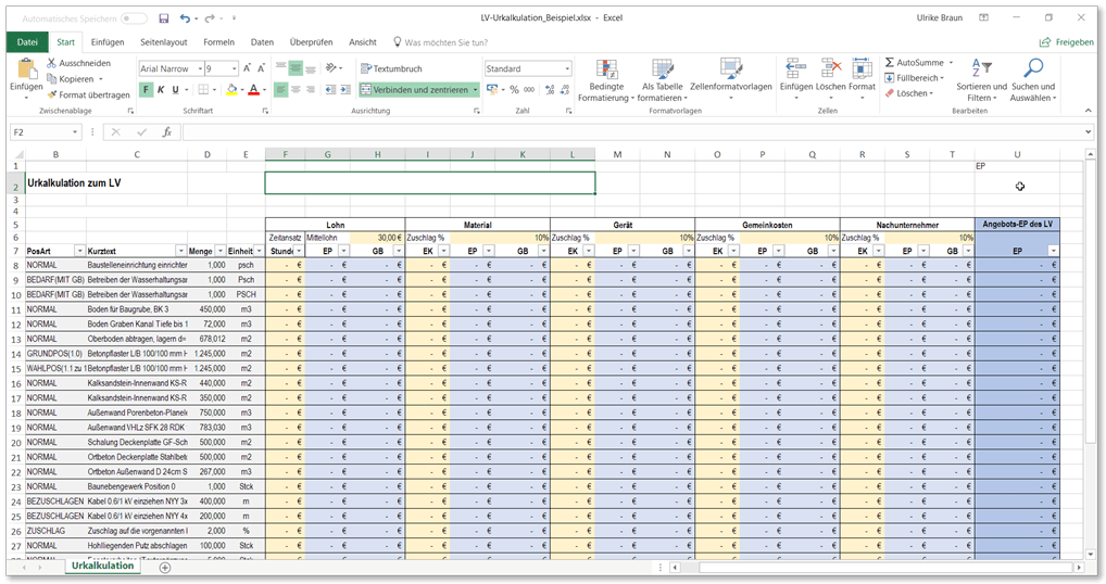 Gaeb Online Kalkulieren Sie Direkt In Excel
