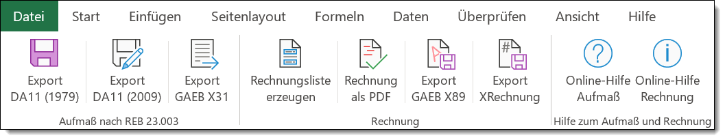 Excel-Aufmaß für GAEB-Online 2025: Export XRechnung Excel-Aufmaß für GAEB-Online 2025: Export XRechnung